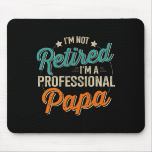 Retired Professional Papa Grandpa Fathers Day Birt Mouse Mat