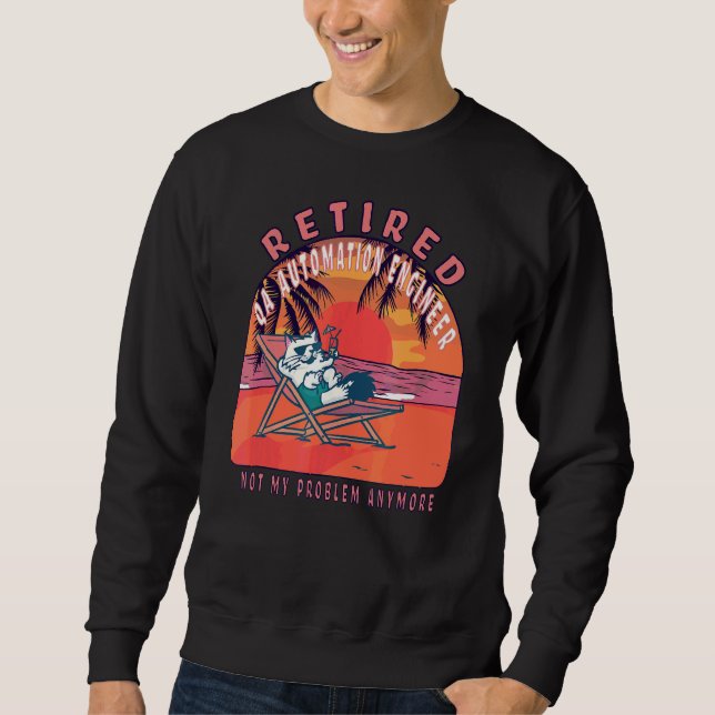 Retired Qa Automation Engineer  Vintage Retirement Sweatshirt (Front)