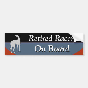 Retired Racer On Board Bumper Sticker
