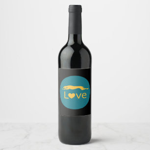 Retired Racing Greyhound Love Wine Label