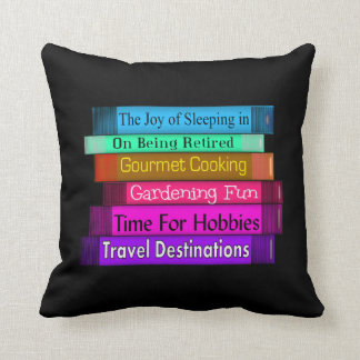 Retired Readers Stack of Books Pillow II