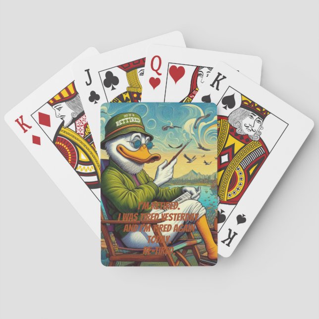 Retired & Relaxed Playing Cards (Back)
