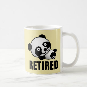 RETIRED RETIREMENT FUNNY CUTE COFFEE MUGS