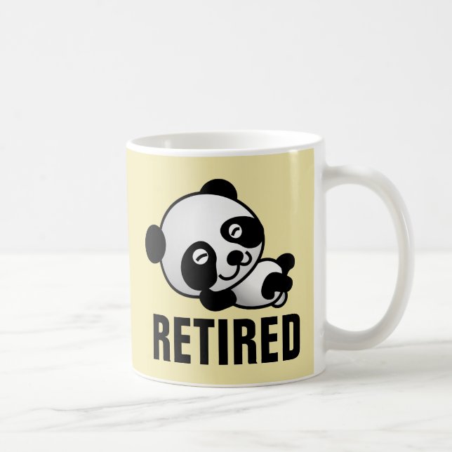 RETIRED RETIREMENT FUNNY CUTE COFFEE MUGS (Right)
