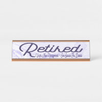 Retired Retirement New Management Purple Marble