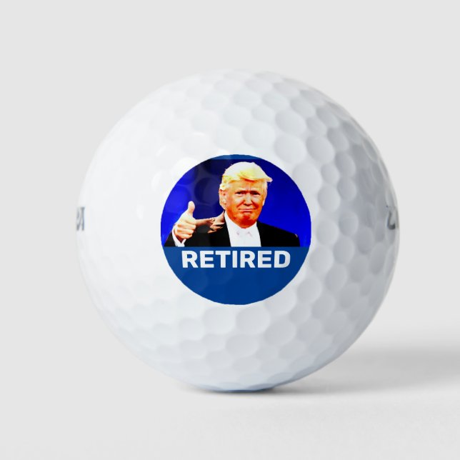 RETIRED RETIREMENT TRUMP GOLF BALLS (Front)