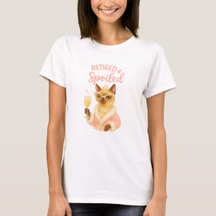 Retired Rewired & Still a Cat Mom T-Shirt