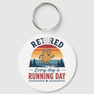 Retired Running Potato Every Day Is Running Day Key Ring