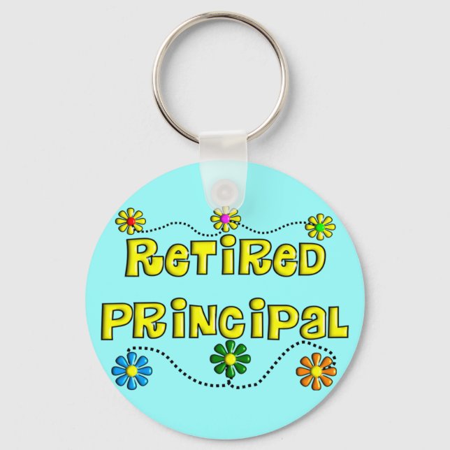Retired School Principal Gifts Key Ring (Front)