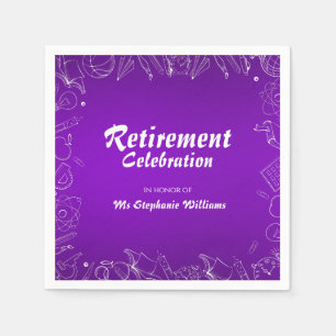 Retired Schoolteacher Celebration Party Napkin