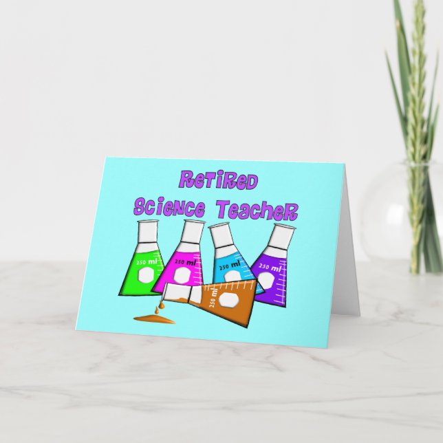 Retired Science Teacher Gifts Card (Front)