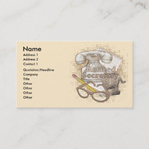 Retired Secretary  Business Card