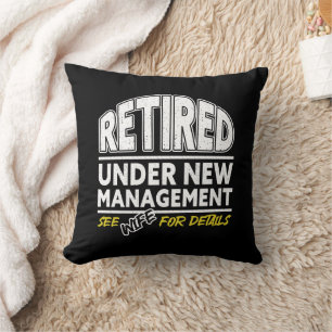 Retired See Wife For Details Retirement Vintage Cushion