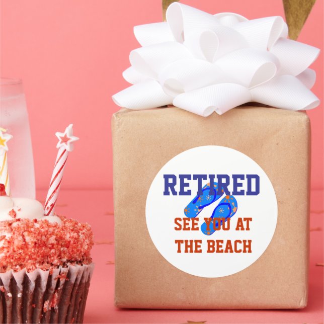 Retired - See You at the Beach Classic Round Sticker (Party)