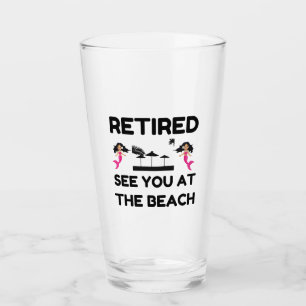 RETIRED SEE YOU AT THE BEACH GLASS