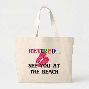 Retired - See You at the Beach Large Tote Bag