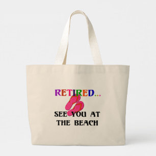 Retired - See You at the Beach Large Tote Bag