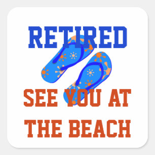 Retired - See You at the Beach Square Sticker