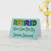 Retired SENIOR DISCOUNT Card (Yellow Flower)