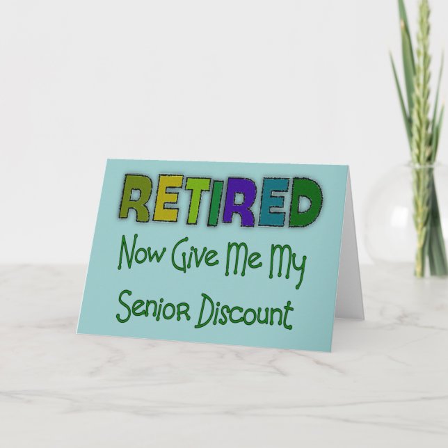 Retired SENIOR DISCOUNT Card (Front)