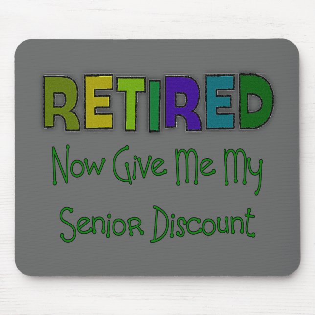 Retired SENIOR DISCOUNT Mouse Mat (Front)