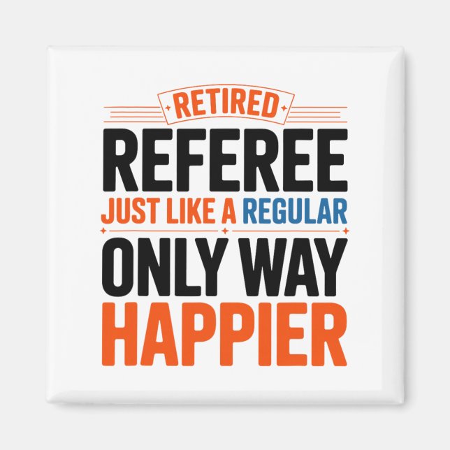 Retired Sketll Referee Design For Sell Refs T Shir Magnet (Front)
