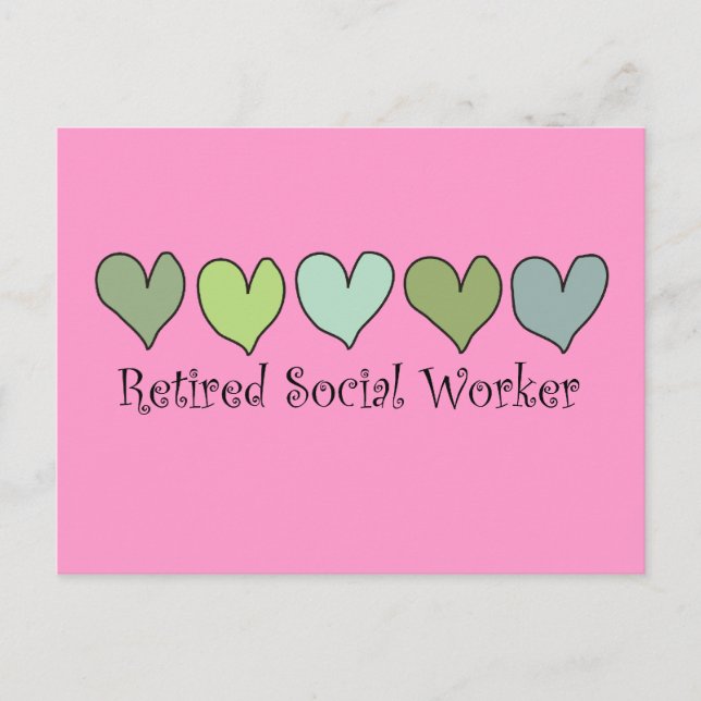 Retired Social Worker Gifts Postcard (Front)