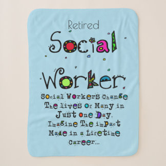 Retired Social Worker Quote Sherpa Blanket
