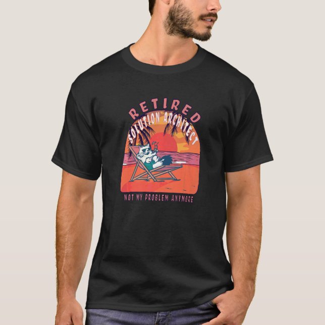 Retired Solution Architect  Vintage Retirement T-Shirt (Front)