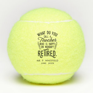 Retired Sports PE Teacher Retirement Custom Tennis Balls