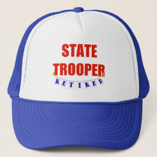 RETIRED STATE TROOPER TRUCKER HAT