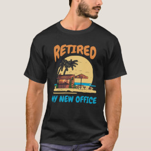 Retired  Sunset Beach scene w Burger Shack  My New T-Shirt