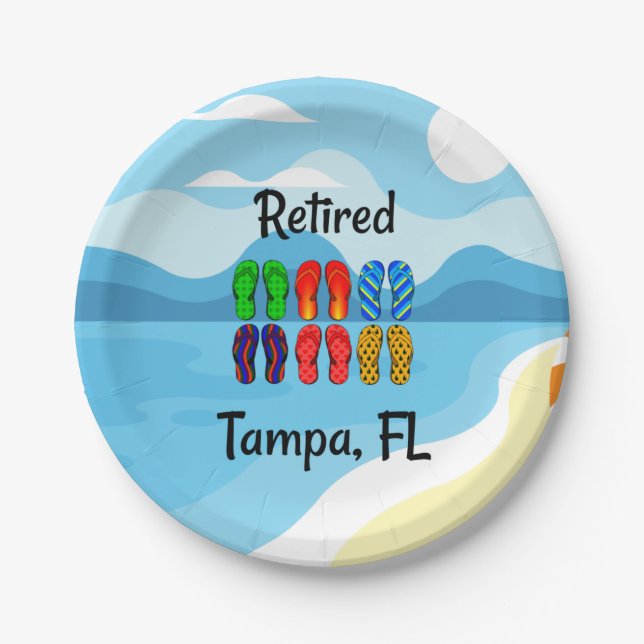 Retired--Tampa, FL Paper Plates (Front)