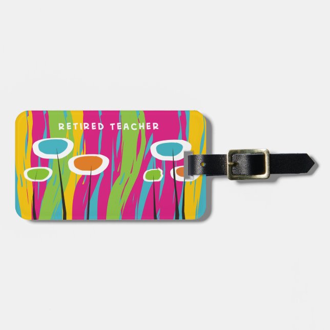 Retired Teacher Appreciation Gifts Luggage Tag (Front Horizontal)