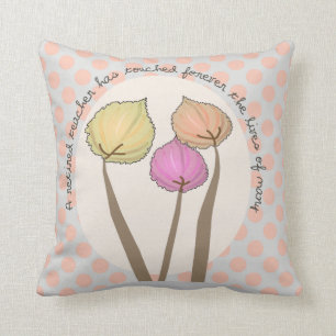 Retired Teacher Artsy Leaves Pillow
