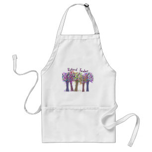 Retired Teacher Artsy Trees Design Standard Apron