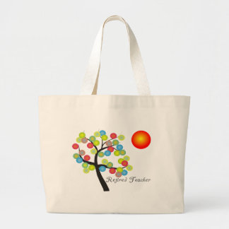 Retired Teacher Artsy Trees Tote Bag