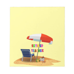 Retired Teacher, Beach Scene Notepad