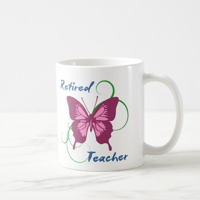 Retired teacher (Butterfly) Coffee Mug (Right)