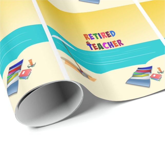 Retired Teacher, Fun in the Sun Wrapping Paper (Roll Corner)