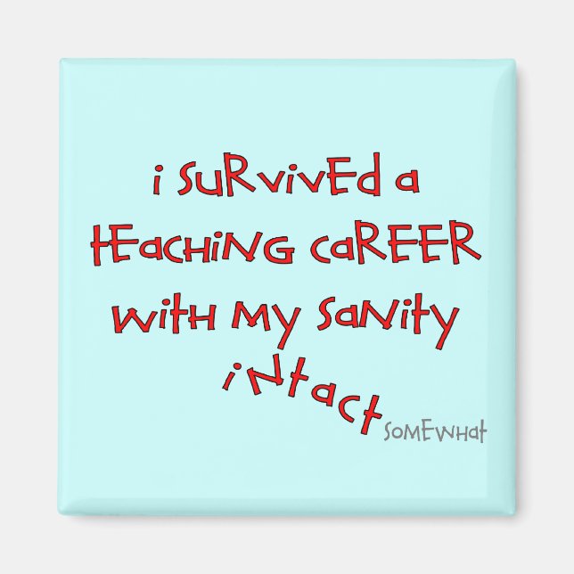 Retired Teacher Gifts, Hilarious Sayings Magnet (Front)