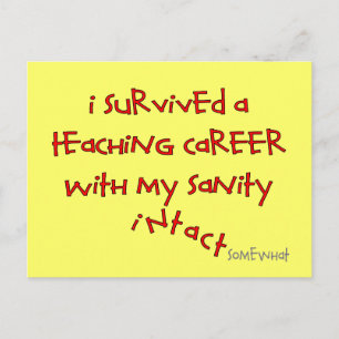 Retired Teacher Gifts, Hilarious Sayings Postcard