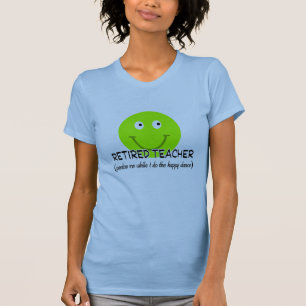 Retired Teacher Green Happy Dance" Gifts T-Shirt