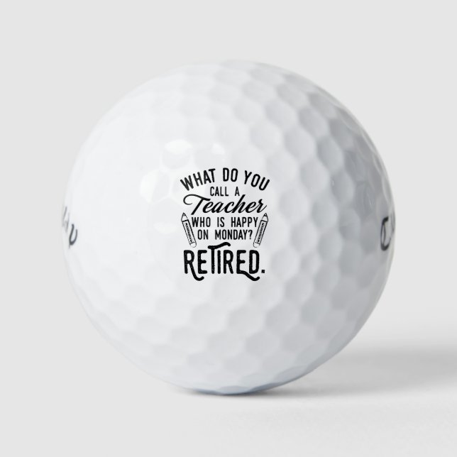 Retired Teacher Head of School Retirement Golf Balls (Front)