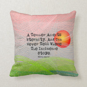 Retired Teacher Modern Art Pillow #38