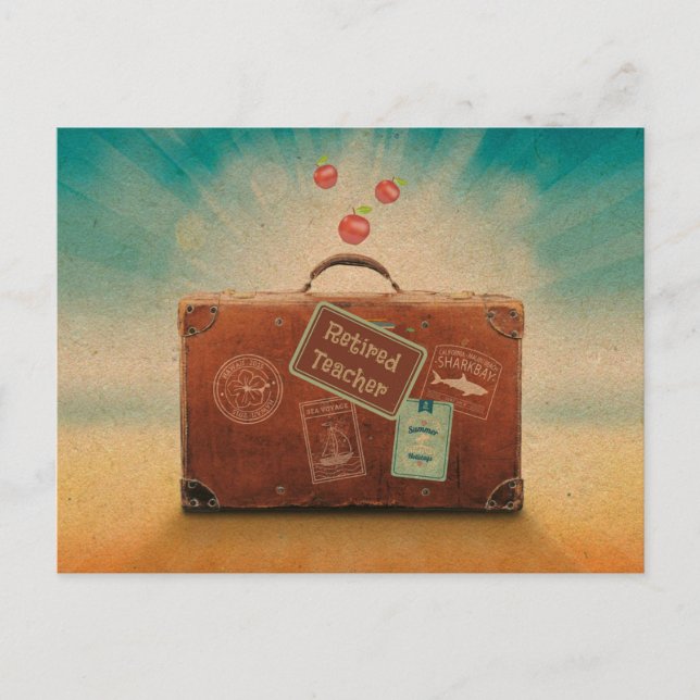 Retired Teacher, More Time to Travel Postcard (Front)