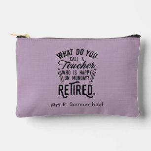 Retired Teacher Principal Retirement Personalised Accessory Pouch
