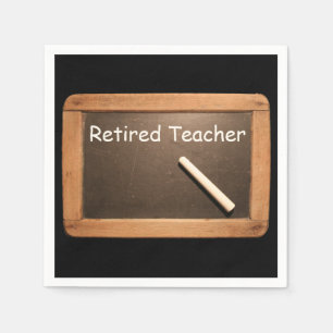 Retired Teacher Retirement Paper Napkin