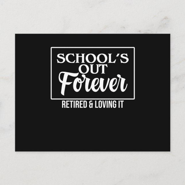 Retired Teacher Teach School Teaching Student Grap Invitation Postcard (Front)