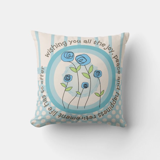 Retired Teacher Whimsical Art Pillow (Front)